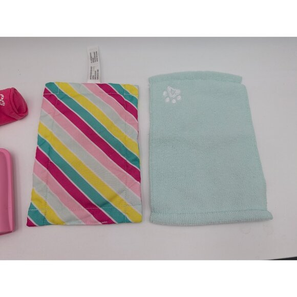American Girl Doll Accessories Towel Mat Yogurt Duffle Bag Skirt Lot